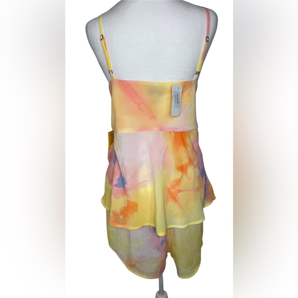 NWT Diane Von Furstenberg Sunset Pastel Tie-Dye 2 Piece Set Cami Shorts XXL - Picture 5 of 15